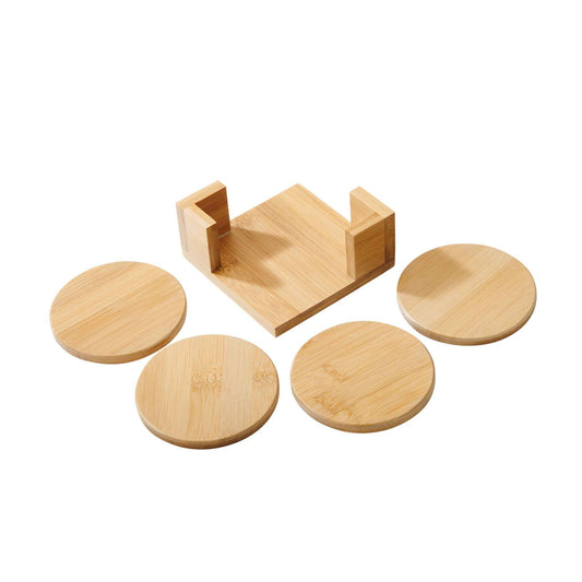 Bamboo Wood Coaster Set - 4