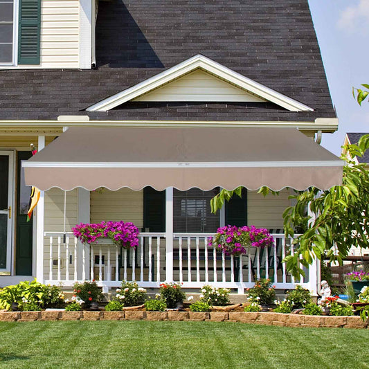 Outsunny 13’x8’ Manual Retractable Waterproof Sun Shade Patio