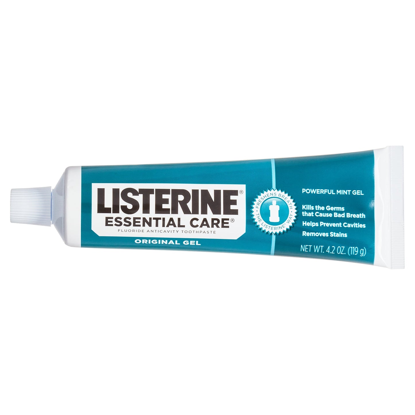 Listerine Essential Care Powerful Mint Original Gel Fluoride Toothpaste - 4.2oz