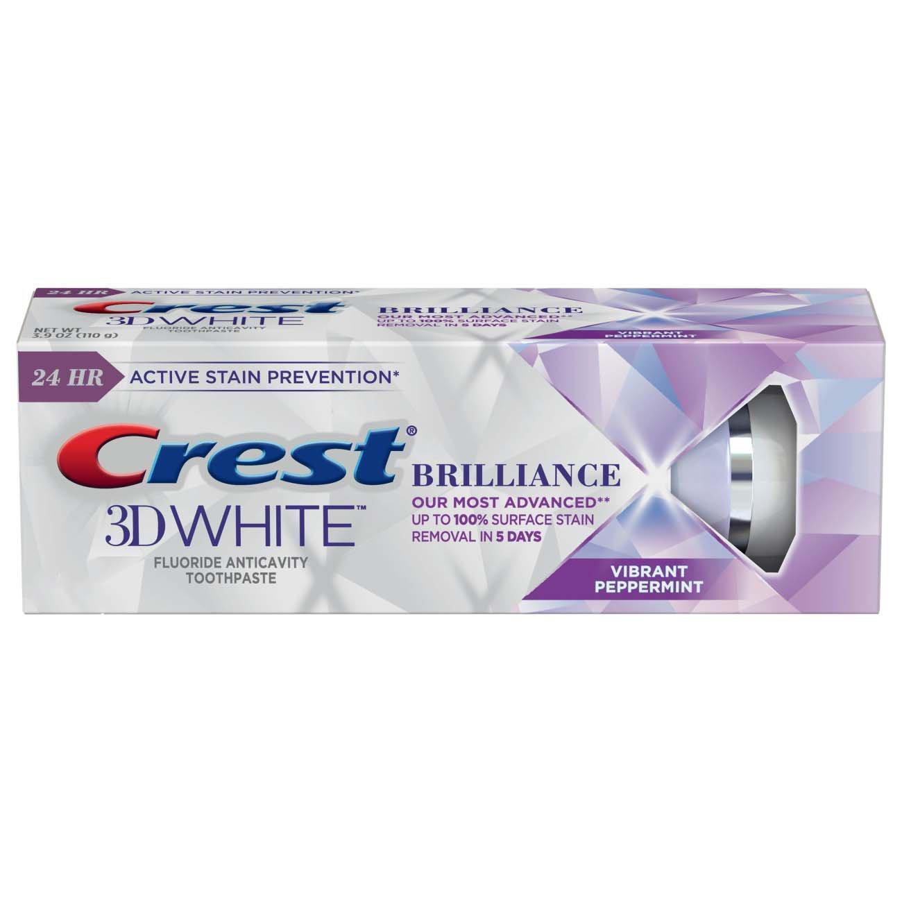 Crest 3D White Brilliance Toothpaste - Vibrant Peppermint