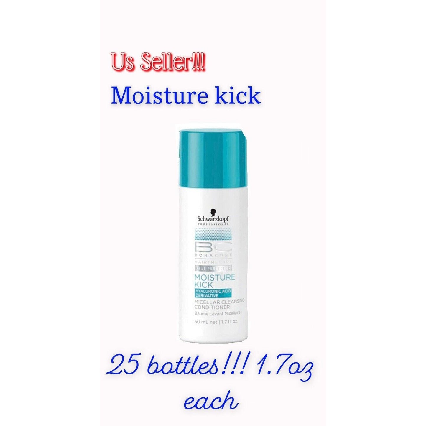Schwarzkopf 25 Pack BC Hyaluronic Moisture Kick Conditioner 1.7 Oz Each