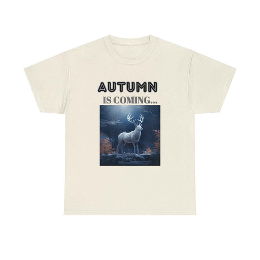 Autumn is coming: Fall Vibes T-shirts | Deer Drinking Brook Leaves Cha