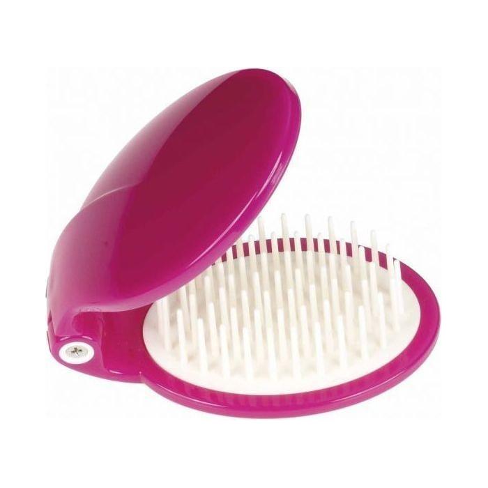 Janeke Fuschia Hairbrush with mirror