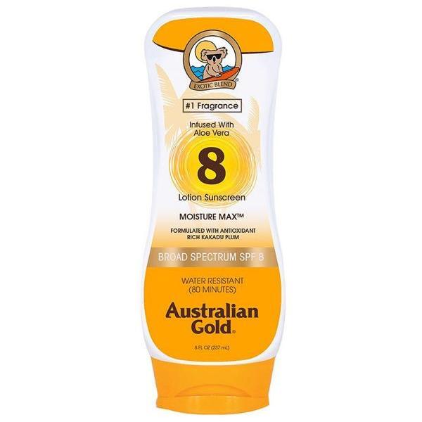 Australian Gold A70510 Sunscreen Lotion, SPF 8, 8 Fl Oz