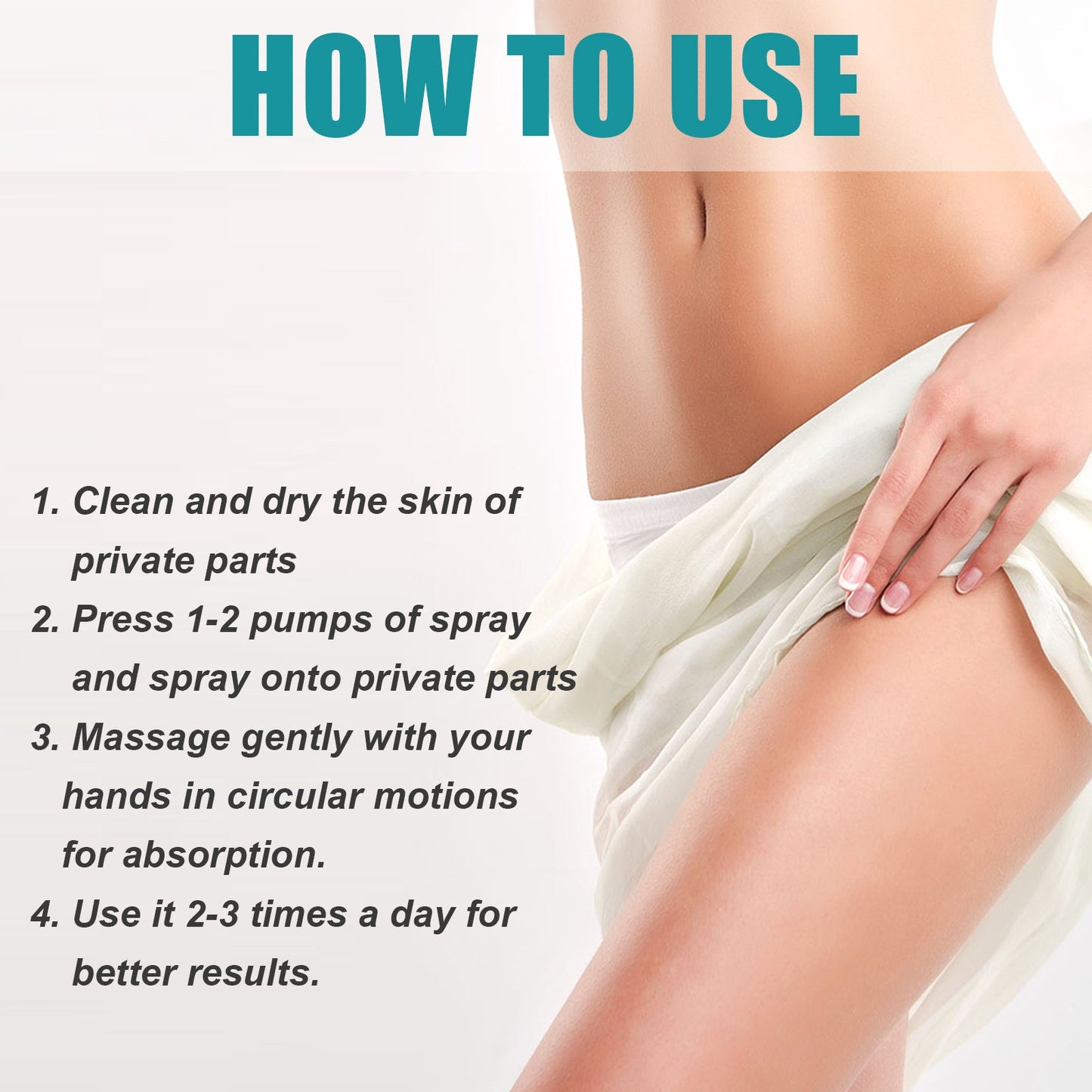 Feminine Care Spray Relieves Itching And Discomforts Clean Body Odor Gentle Care For Feminine Skin