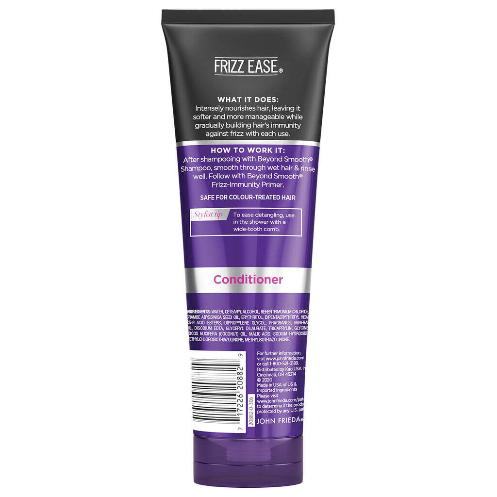John Frieda Frizz Ease Beyond Smooth Conditioner, Anti-Humidity Conditioner Coconut Bliss - 8.45oz