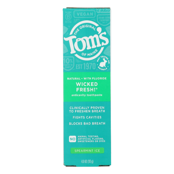Tom's of Maine Wicked Fresh Spearmint Ice Toothpaste, 4 Oz