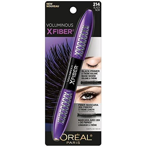 L'Oreal Paris Voluminous X Fiber Washable Mascara, Black, 0.43 Fl. Oz