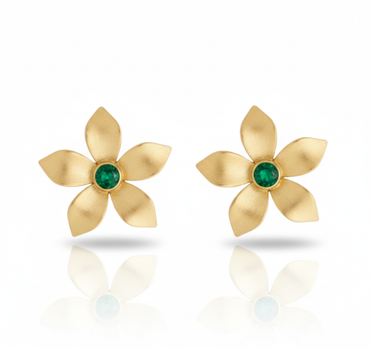 Elora Emerald Studs