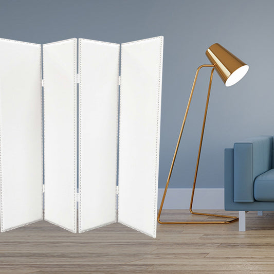 1 x 84 x 84 White Faux leather Screen