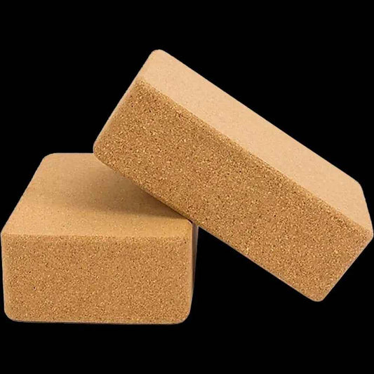 2x ECO-Friendly Cork Yoga Block Organic Yoga Prop Accessory Exercise
