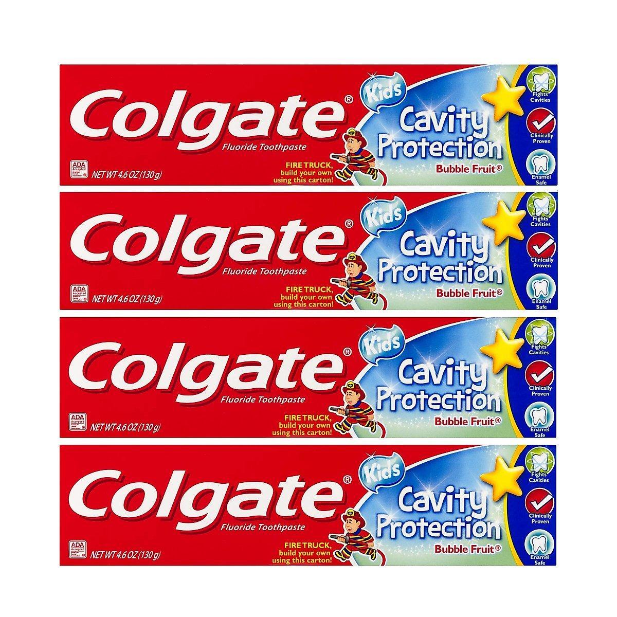 Colgate Kids Toothpaste With Fluoride Anti-Cavity & Cavity Protection Mild Bubble Fruit Flavor