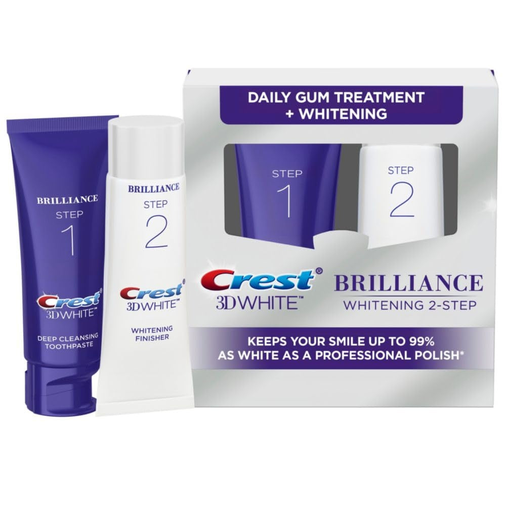 Crest 3D White Brilliance Daily Cleansing Toothpaste And Whitening Gel System, 2 Pc