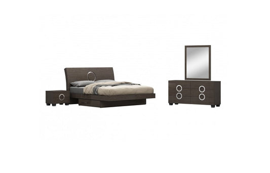 84inches X 87inches X 40inches 4pc California King Modern Gray High