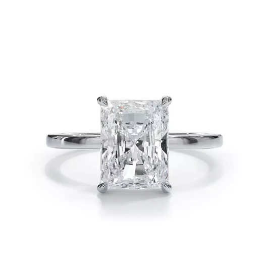 AGI Certified 2 CTW Lab-Grown Emerald Cut Diamond Solitaire Engagement