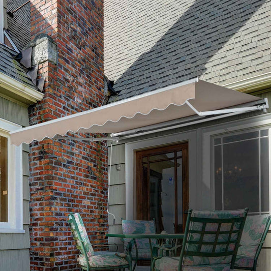 Outsunny 10’x8’ Manual Retractable Waterproof Sun Shade Patio