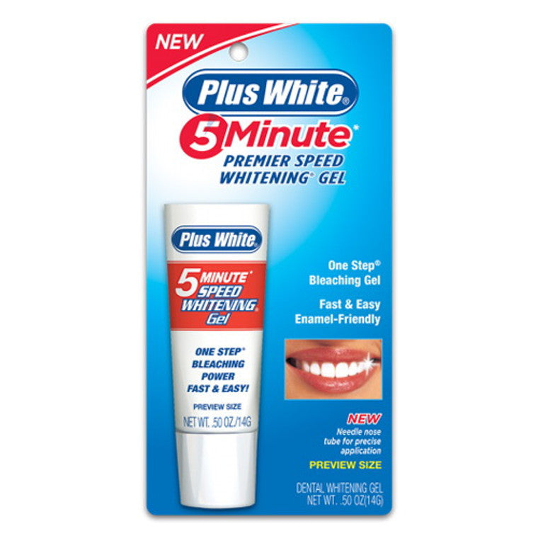 Plus White Dental Whitening Gel, 5 Minute, Preview Size 0.5 Oz