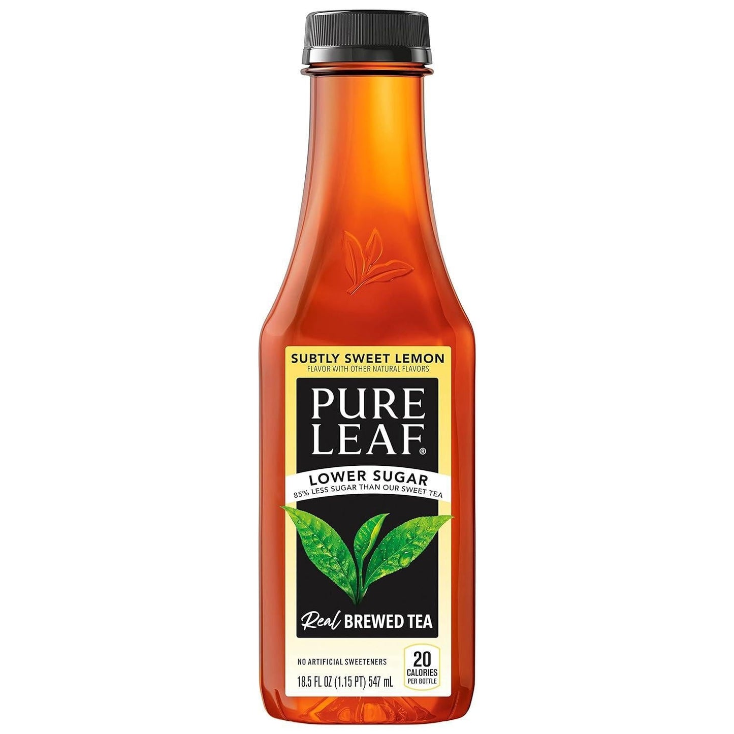 Pure Leaf Brewed Tea, Lower Sugar, Real, Subtly Sweet Lemon 18.5 Fl Oz