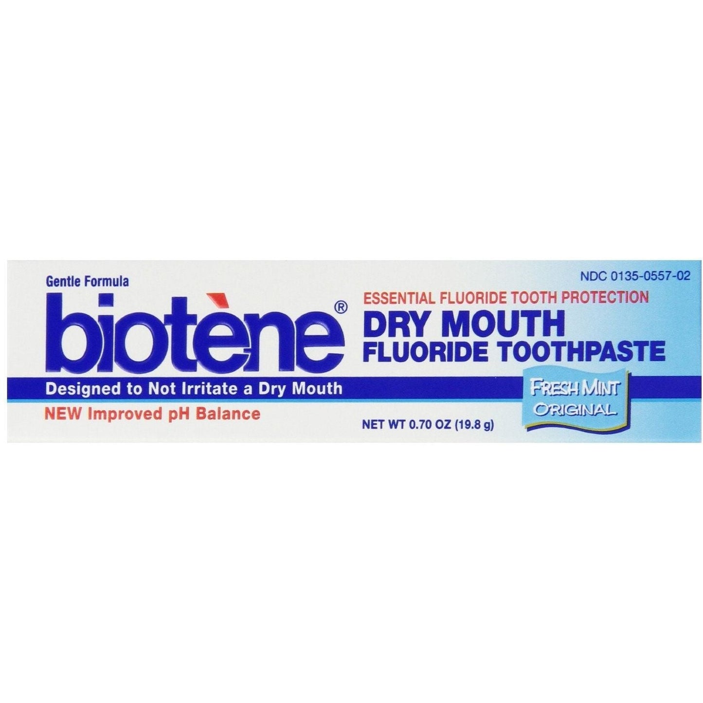 Biotene Fresh Mint Original Fluoride Toothpaste, 0.7 Ounce Trial Size