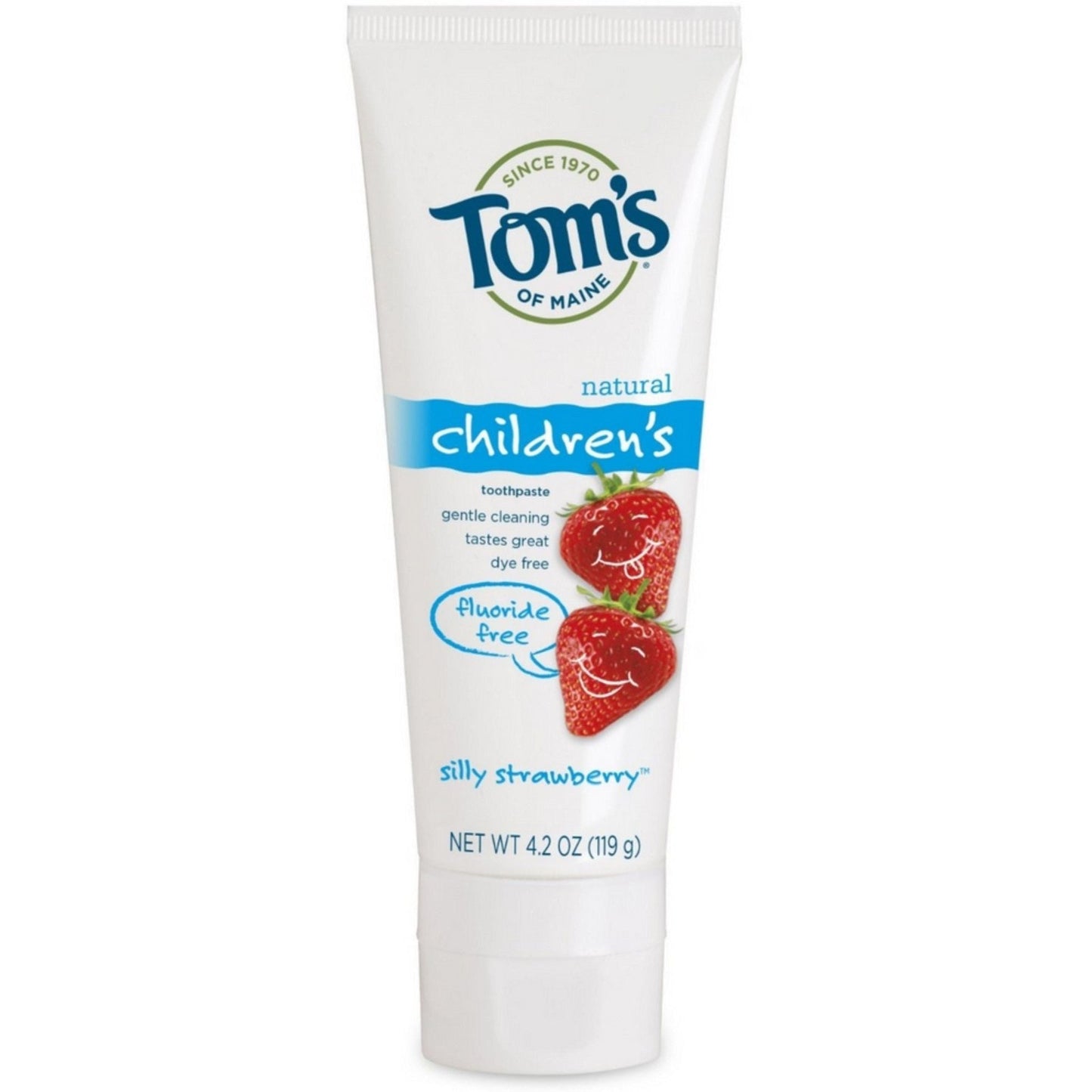 Tom's of Maine Silly Strawberry Fluoride Free Natural Kids Toothpaste - 4.2oz
