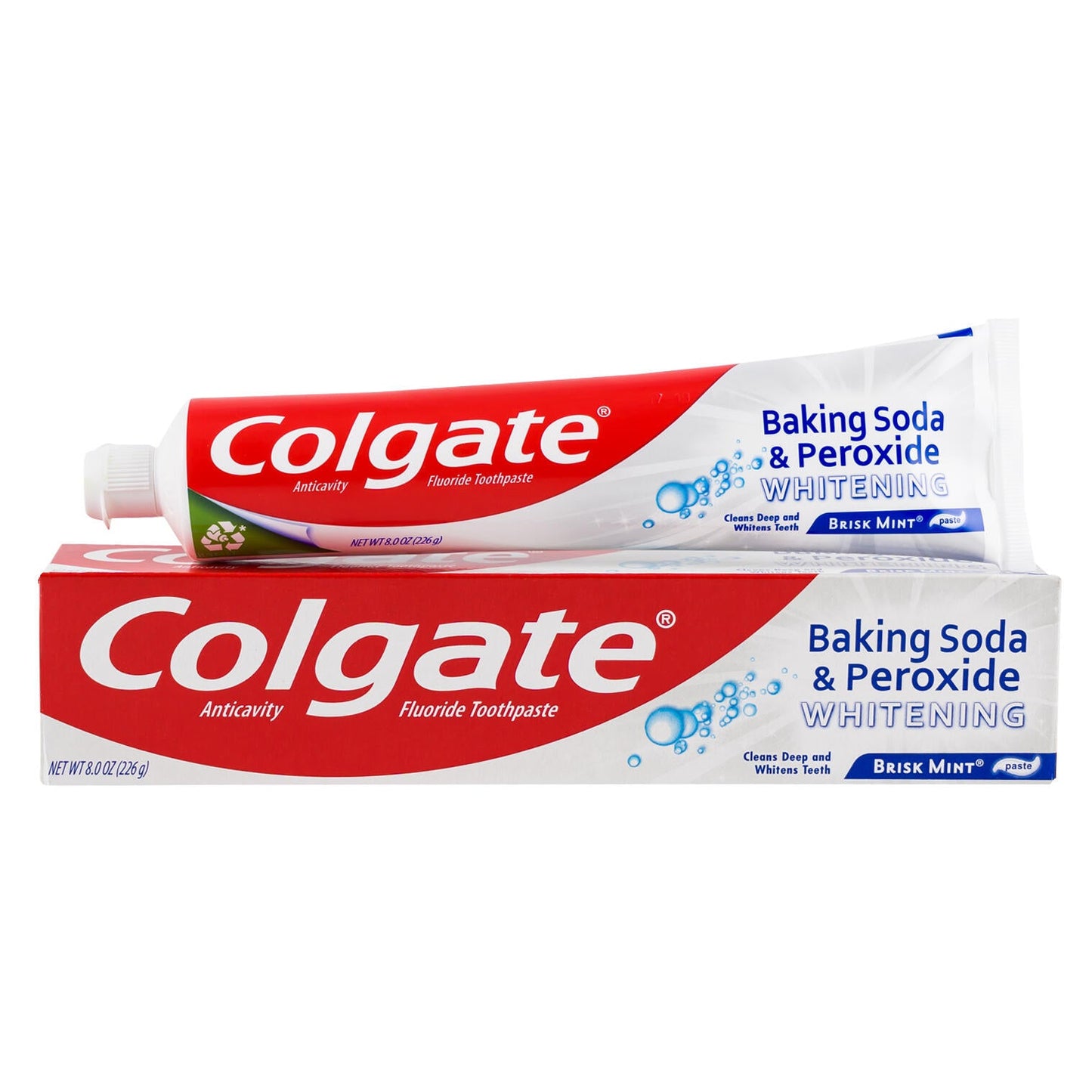Colgate Toothpaste, Baking Soda & Peroxide, Brisk Mint, Whitening, Paste 8 Oz