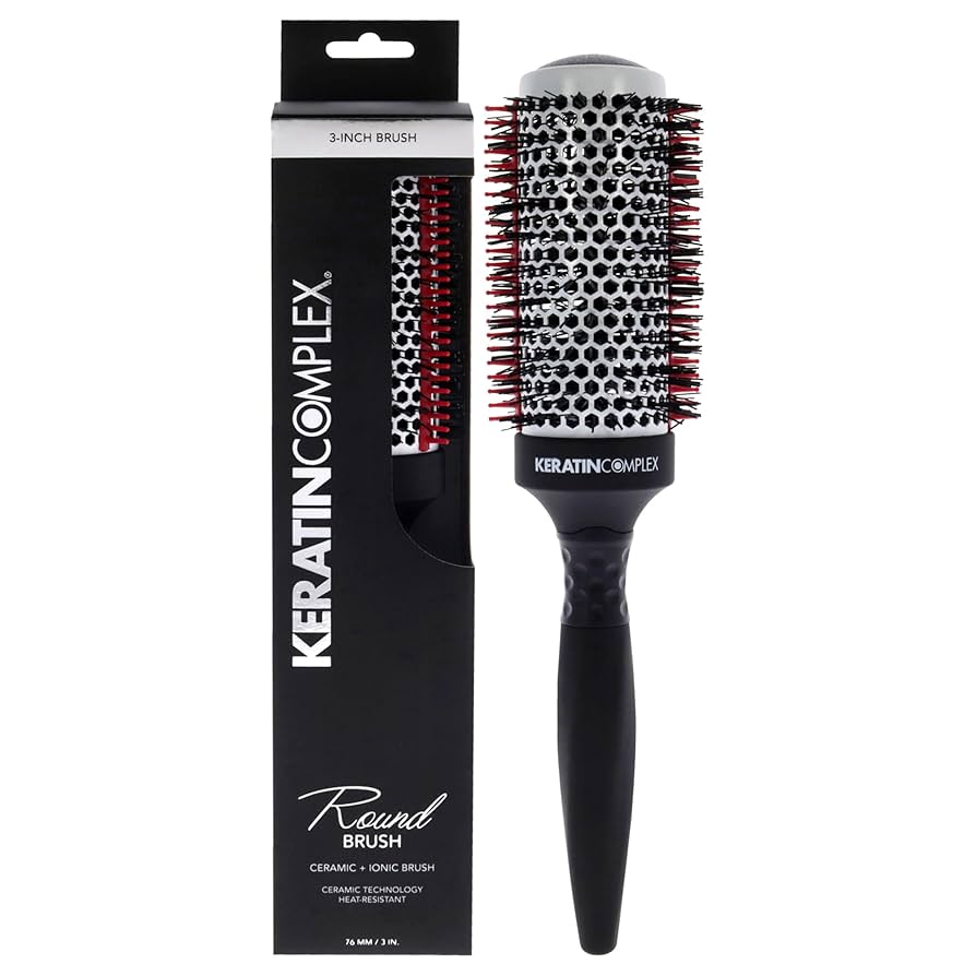 Keratin Complex Ceramic Ionic Round Brush 3"