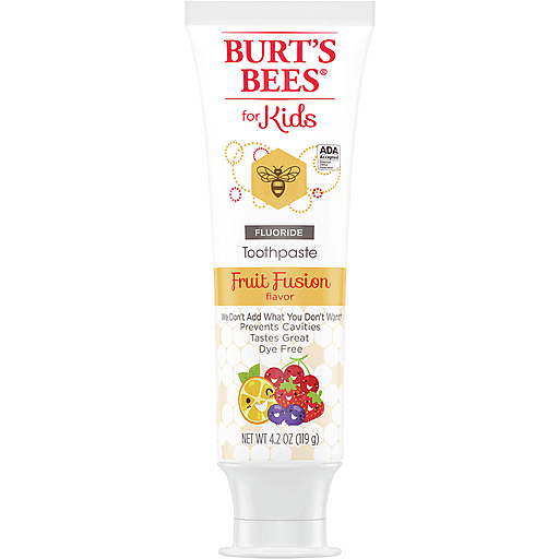 Burt's Bees Kids Toothpaste With Fluoride, Fruit Fusion, 4.2 Oz