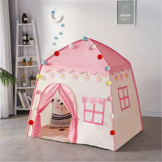 Children's Tent Indoor Outdoor Games Garden Tipi Princess Castle Folding Cubby Toys Tents Enfant Room House Teepee Playhouse