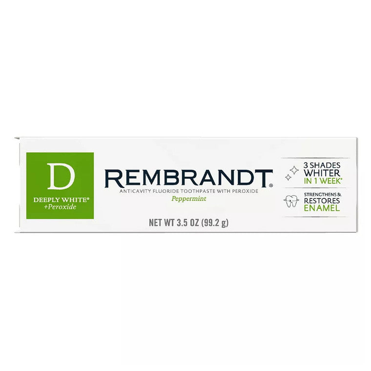Rembrandt Deeply White & Peroxide Whitening Toothpaste - Peppermint