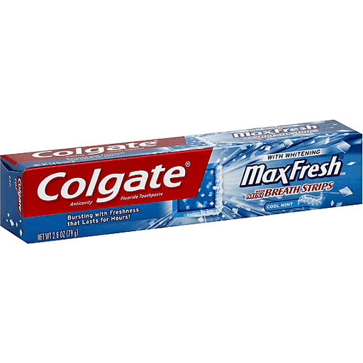 Colgate Fluoride Toothpaste Max Fresh Whitening Cool Mint