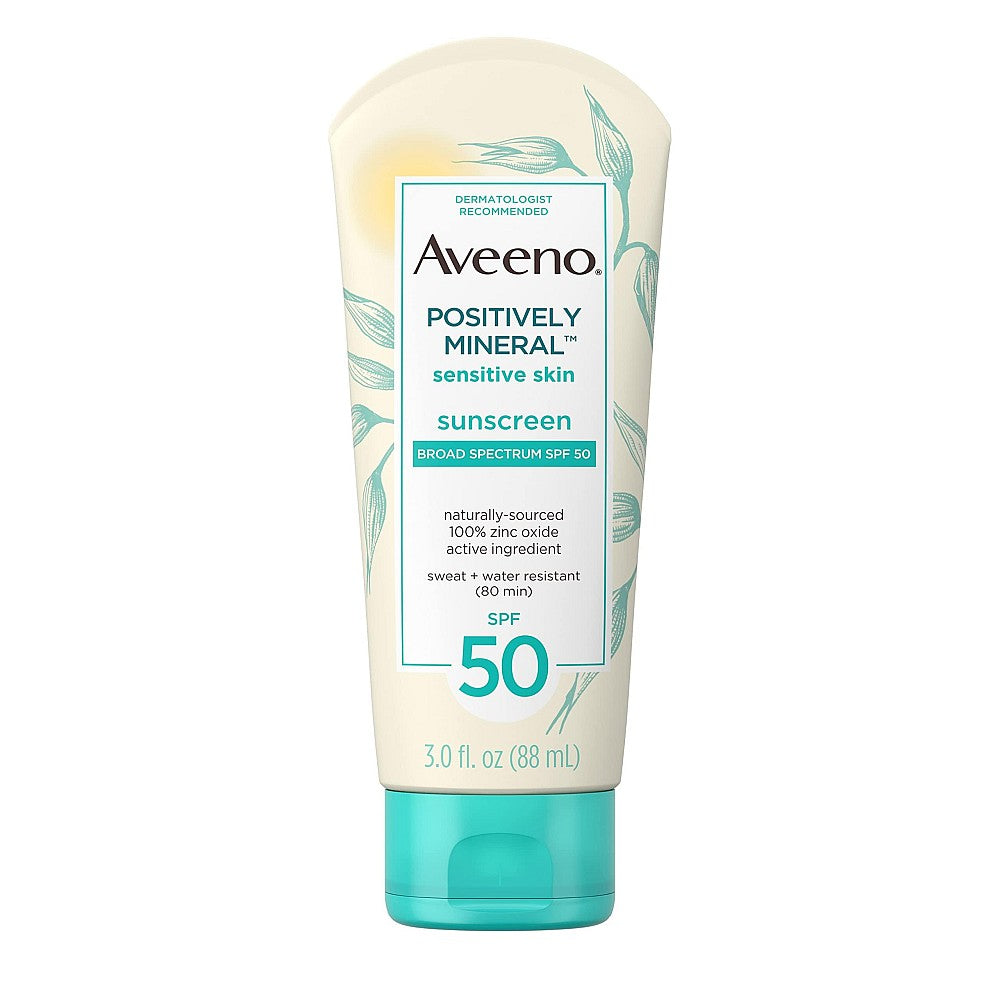 Aveeno Positively Mineral Sensitive Skin Daily Sunscreen Lotion With SPF 50 - 88ml