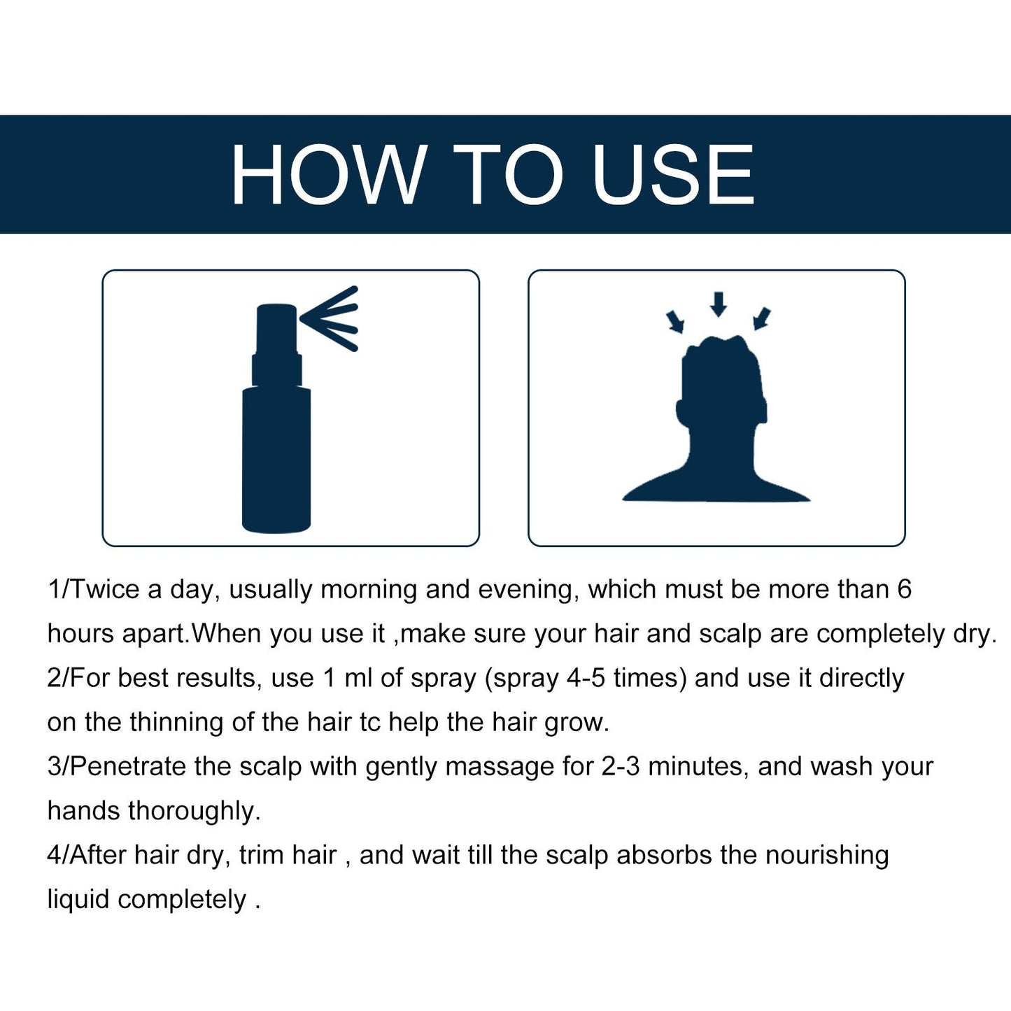 Men's Hair Spray, Dense Hair Solid Hair Hair Line Anti-Drop Treatment Fluid Thick