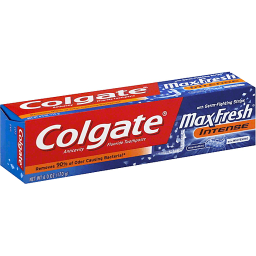 Colgate Max Fresh Toothpaste, Anticavity, Fluoride, Intense Mint