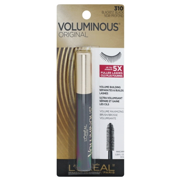 Loreal L'Oreal Paris Voluminous Original Blackest Black Mascara 0.28 Fl Oz
