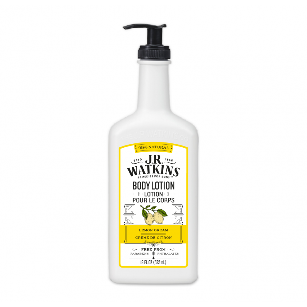 J.R. Watkins Daily Moisturizing Hand And Body Lotion Lemon Cream 18 Oz