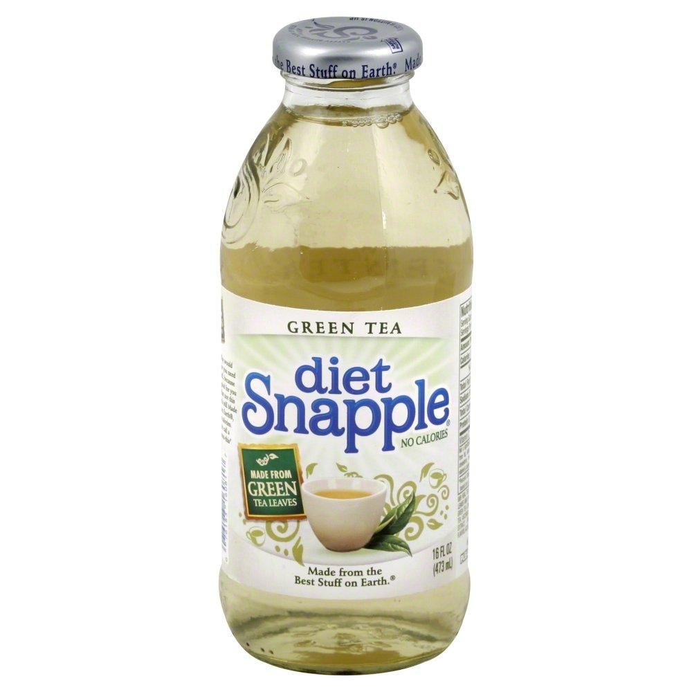 Snapple Diet Green Tea, 16 Fl Oz Glass Bottle