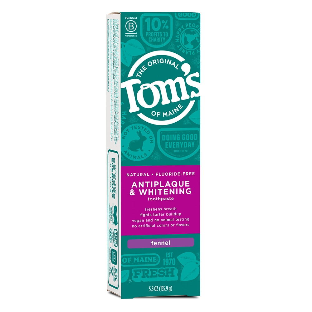 Tom's of Maine Antiplaque & Whitening Fennel Natural Toothpaste - 5.5oz