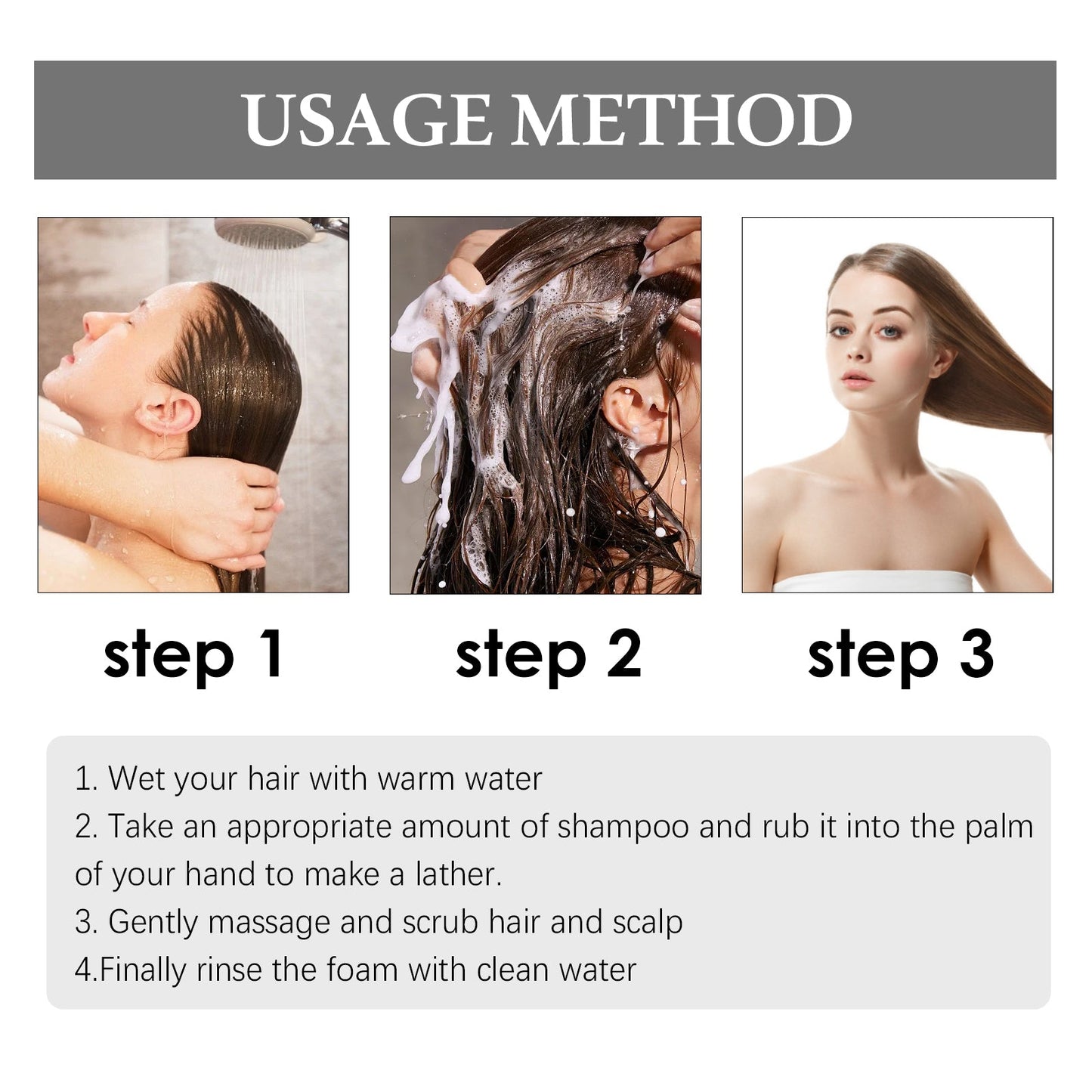 Amino Acid Shampoo, Deeply Clean The Scalp Repair Hair Follicle Damage Strengthen Hair Off The Hair