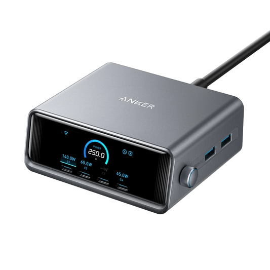 Anker Prime Charger (250W, 6 Ports, GaNPrime)