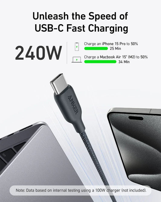 Anker <b>543</b> USB-C - USB-C Kablosu (Biyo-Örgülü)