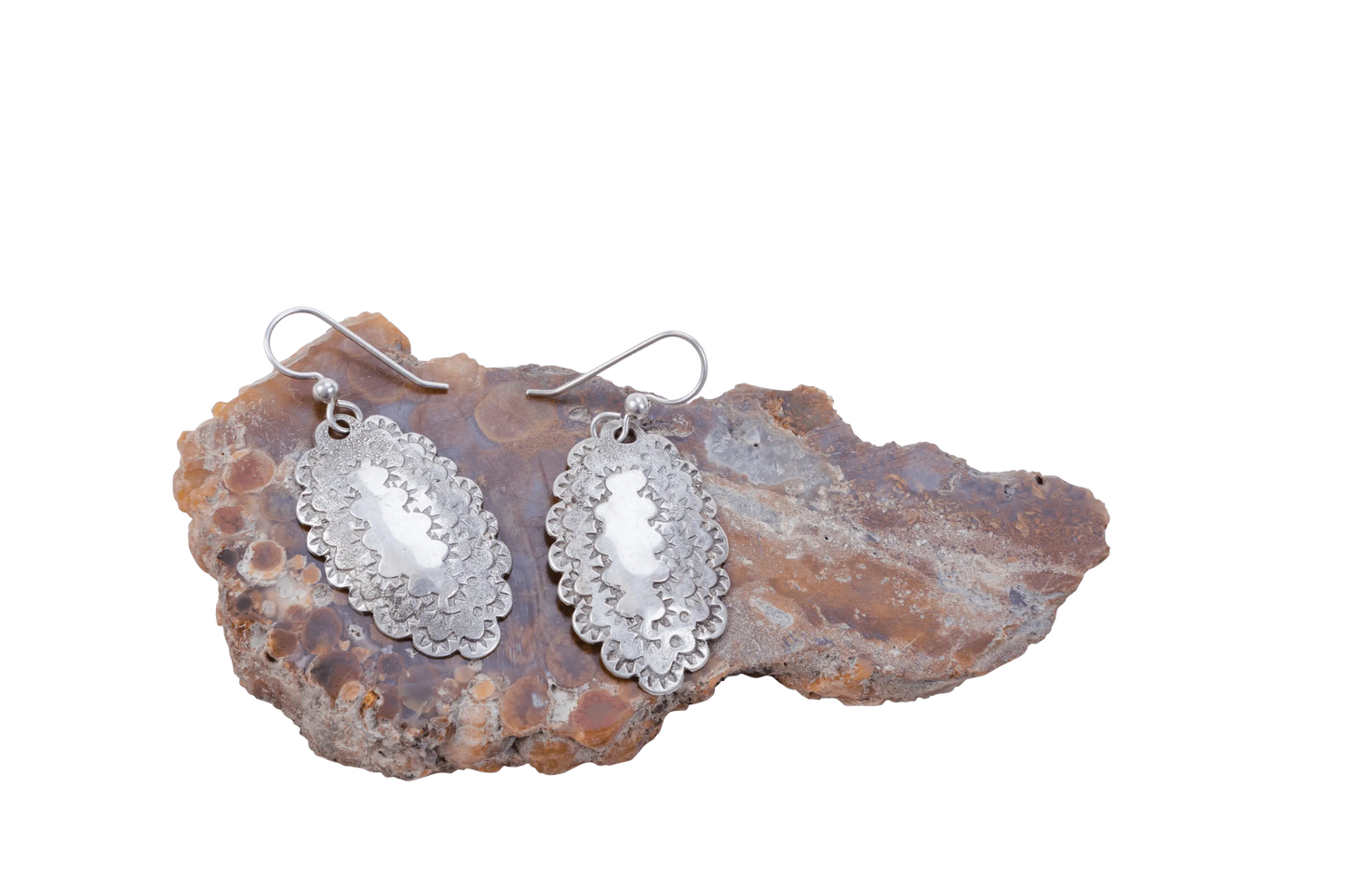 Big Bend Hand Hammered Silver Earrings - Roosevelt Dime | Harmonie