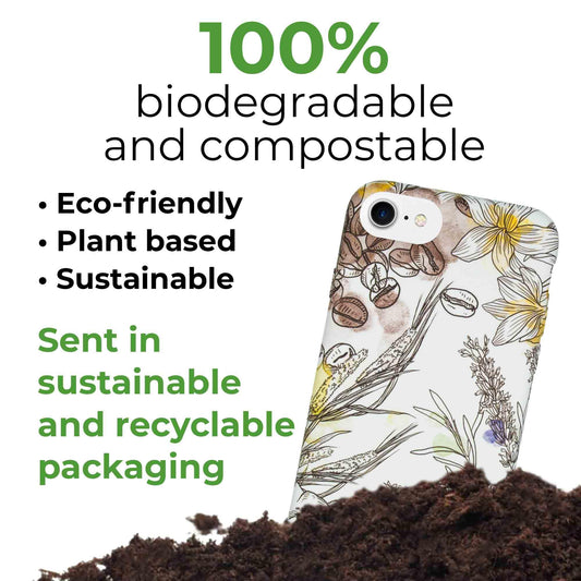 Funda de teléfono biodegradable con diseño de acuarela de MMORE