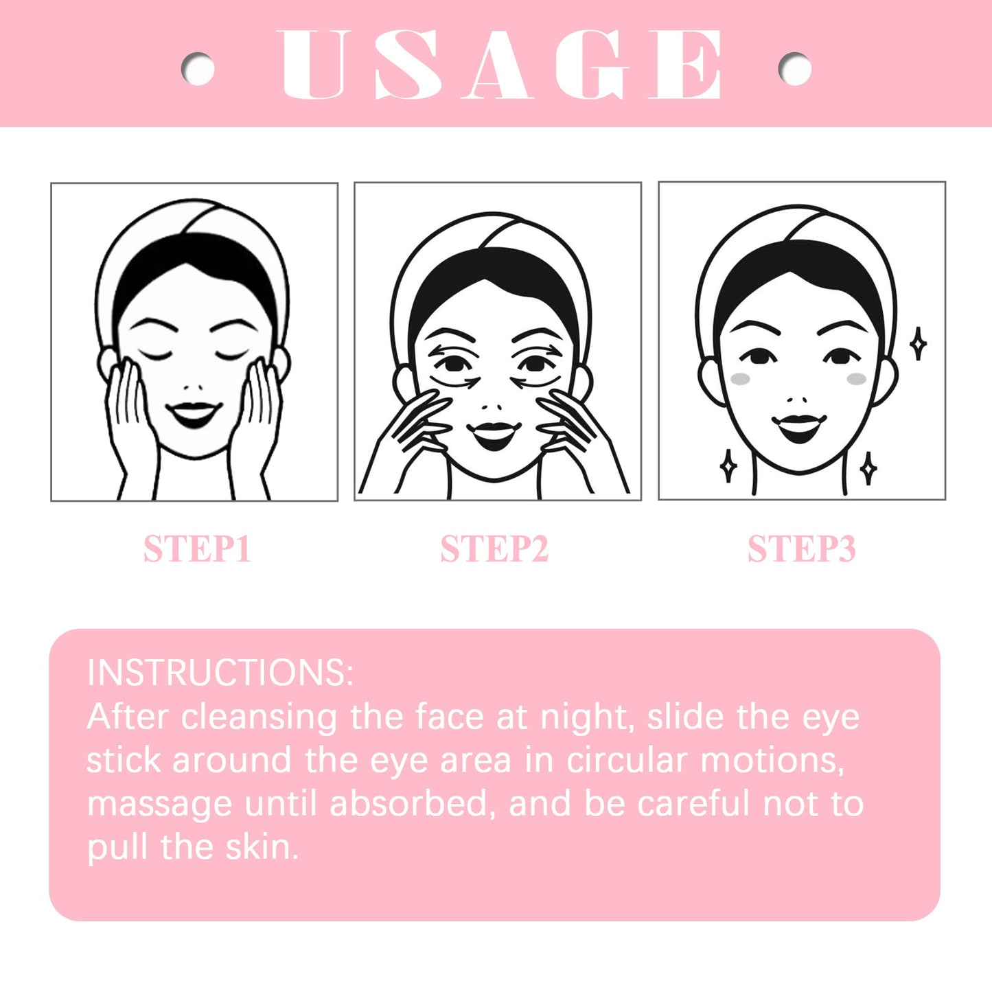 Retinol Eye Cream Stick, Moisturizes And Improves Fine Lines, Crow's Feet, Dark Circles And Tights The Eye Skin