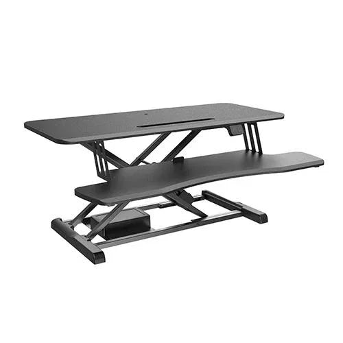 BRATECK Electric Sit-Stand Desk Converter with Keyboard Tray Deck