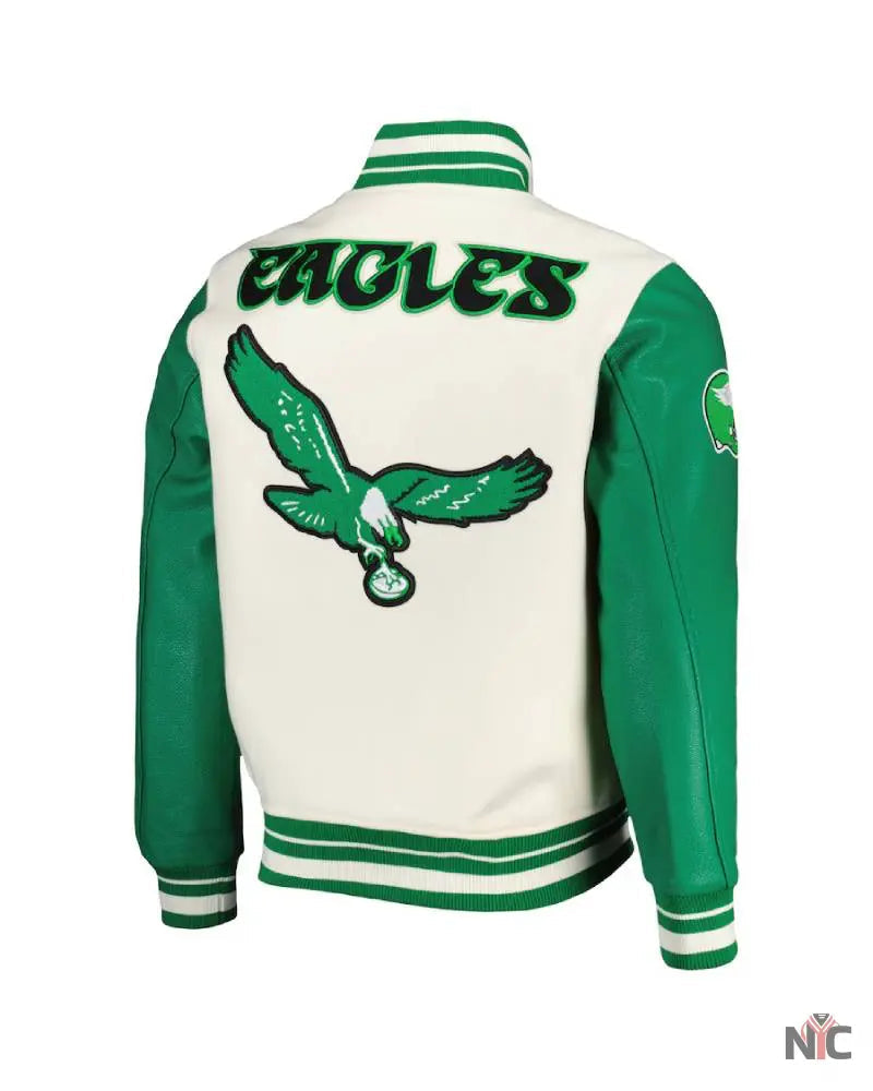 Pro Standard Cream Philadelphia Eagles Retro Jacket