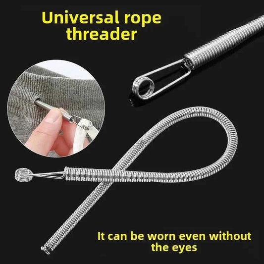 Bendable Spring Drawstring Threader Clip for Pants and Hoodies with Elastic Band