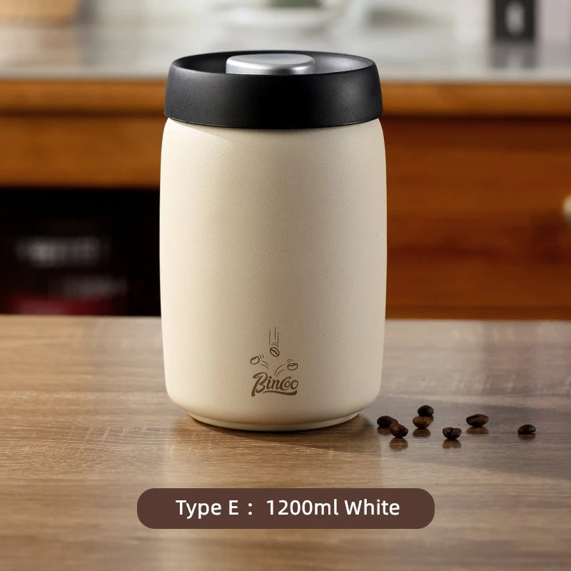 Coffee Sealed Can Stainless Steel Manual Vacuum Storag | Ships from US