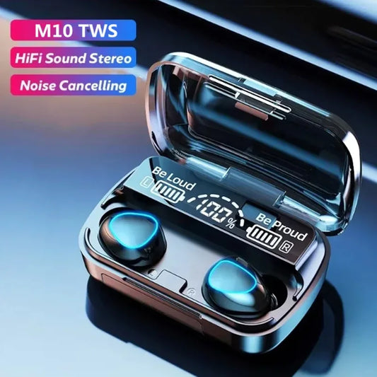M10 Bluetooth Earphones with LED Display - HiFi Sound, Handsfree Convenience