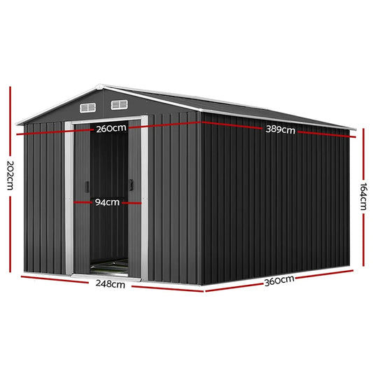 Giantz Garden Shed Outdoor Storage Sheds Tool Workshop 2.6X3.89X2.02M
