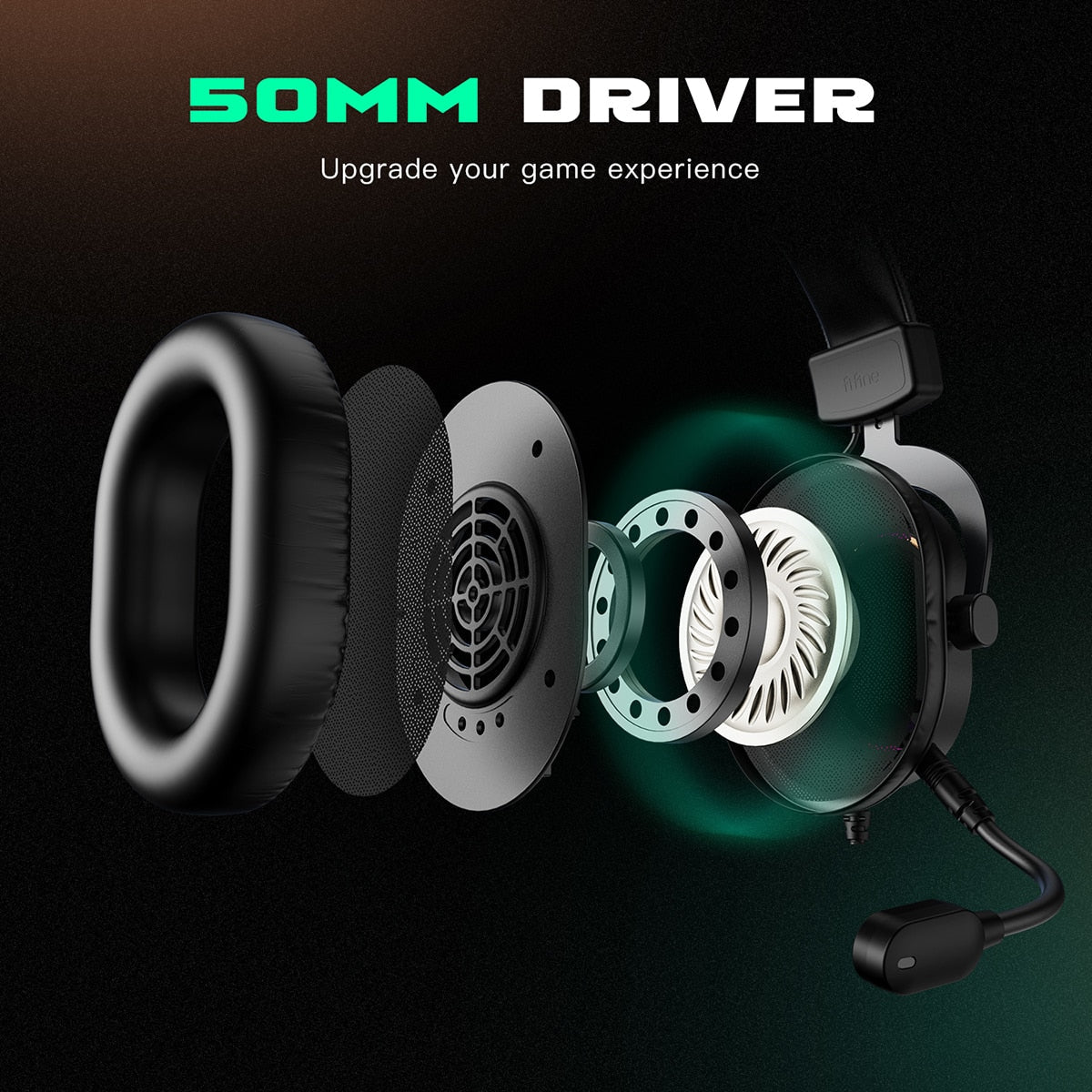 Dragon 6 Dynamic RGB Gaming Headset with Mic Over-Ear Headphones